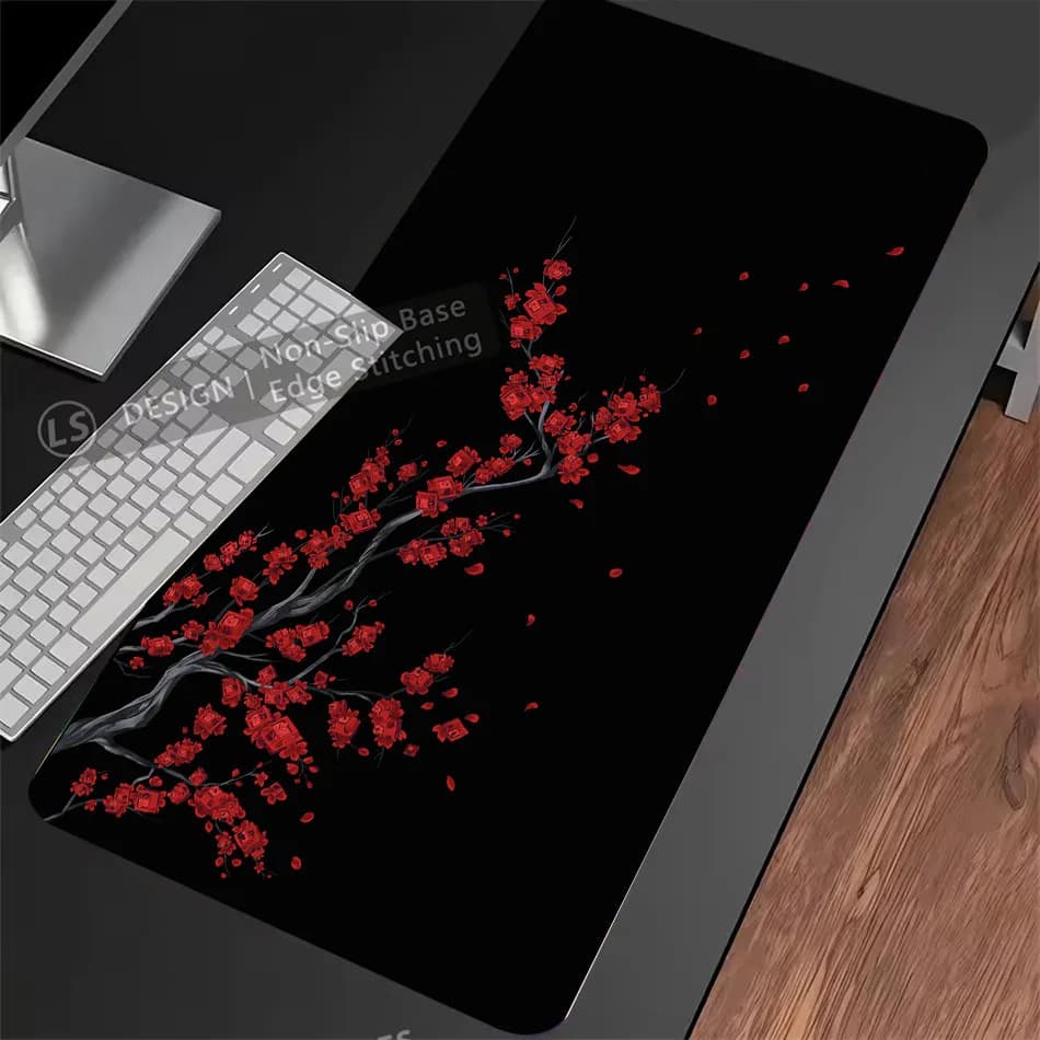 Tappetino per mouse da gioco Japan Sakura Xxl, vari colori, per laptop, tappetino per mouse con fiori di ciliegio, tappeto da ufficio, tastiera da gamer, scrivanie per computer