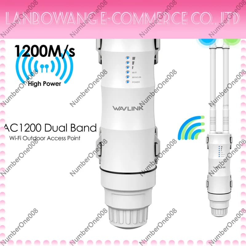 AC1200 Outdoor Dual-Band WiFi Repeater High-Power Wireless AP Range Extender Weatherproof Network
