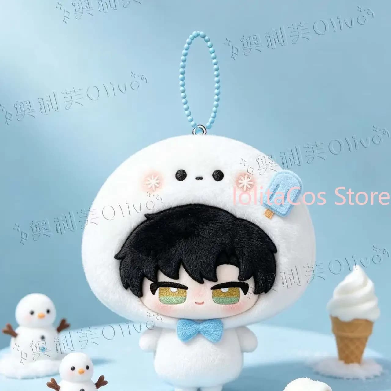 Peluche Anime Love and Deepspace Zayne, Giocattolo Imbottito, Portachiavi, Ciondolo per Borsa, Regalo di Compleanno, Cosplay, Figurina in Cotone