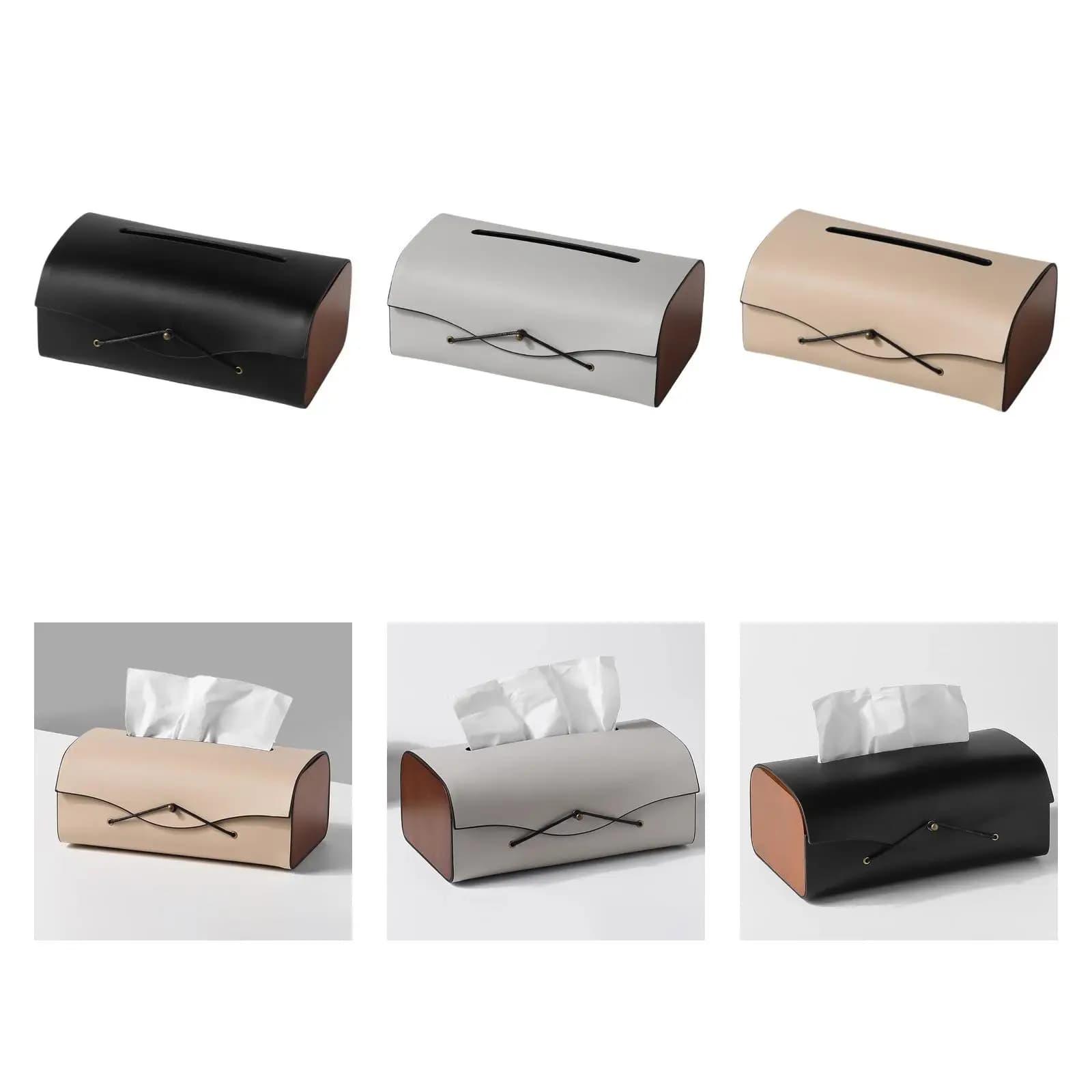 Rectangular Tissue Box Cover Tissue Dispenser Paper Tissue Box Holder Creative Multipurpose Tissue Case for Home Bathroom Car