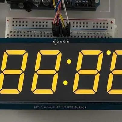 1269 Display at 7 segments Yel. with I2C backpack