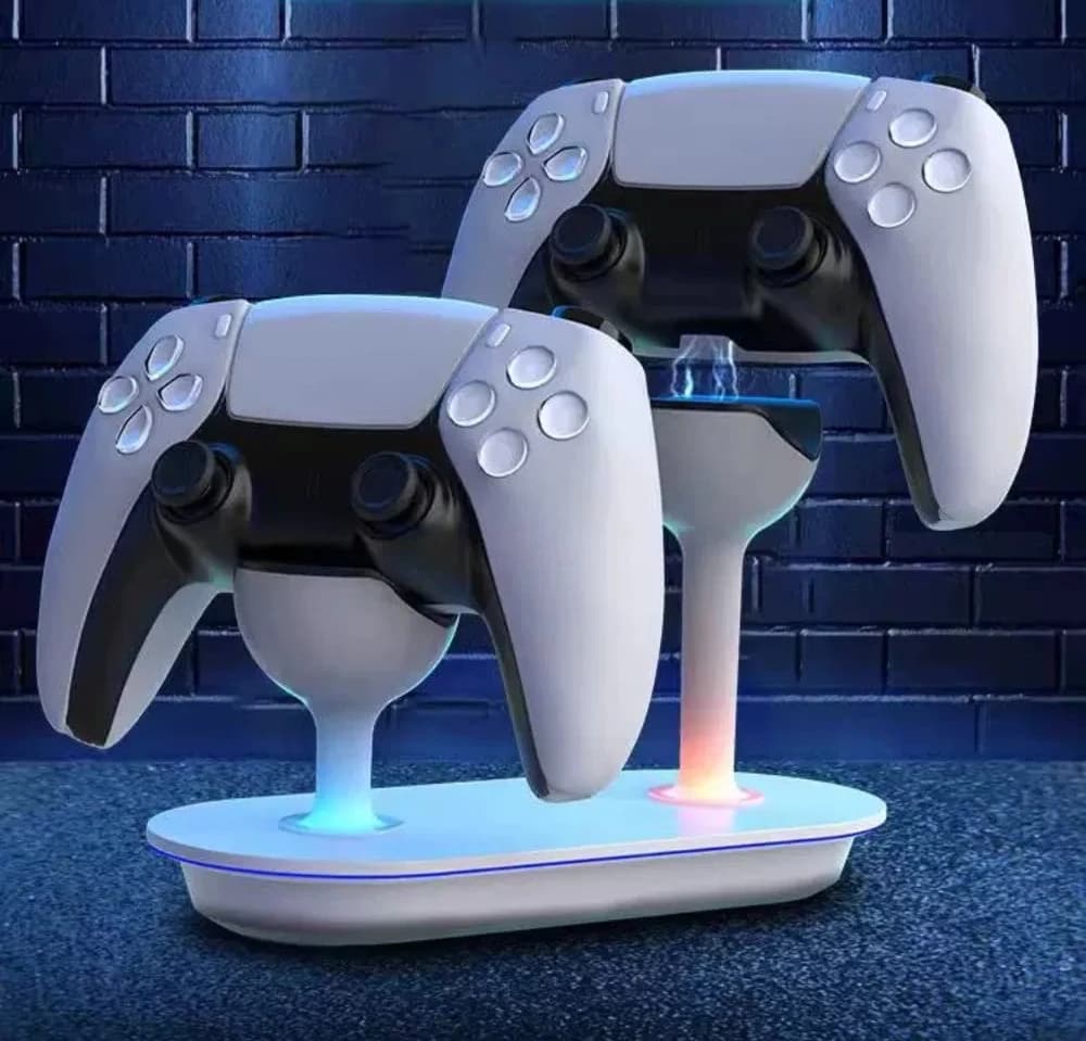 Supporto per Controller PS5 Slim con Caricatore Personalizzato, Base Wireless Originale, Ricarica Rapida, Configurazione Top, Accessori per Giochi