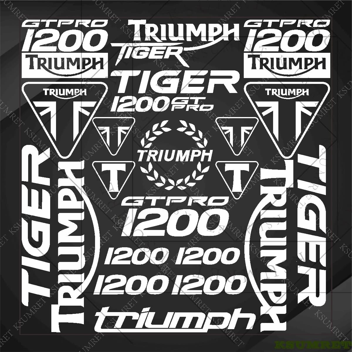 Triumph Tiger 1200 GT Pro Stickers Motorcycle Stickers Tank Accessories Reflective Decal Helmet Emblem Exhaust Logo Waterproof