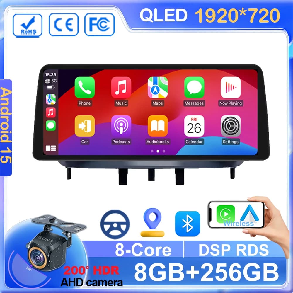 12.3 pollici Per Renault Megane 3 Fluence 2008 - 2014 Samsung SM3 Autoradio Lettore Video Multimediale Wireless CarPlay Navigazione GPS