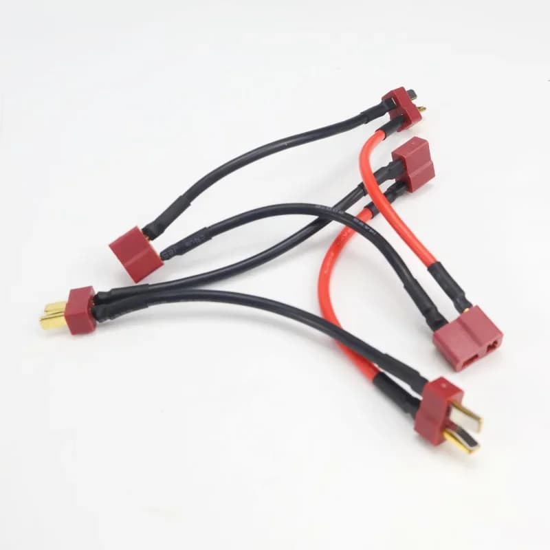 Connettore a T Maschio-Femmina 14AWG 10CM, Adattatore per Batteria a Forma di Y, Cavo di Connessione per Elicotteri RC