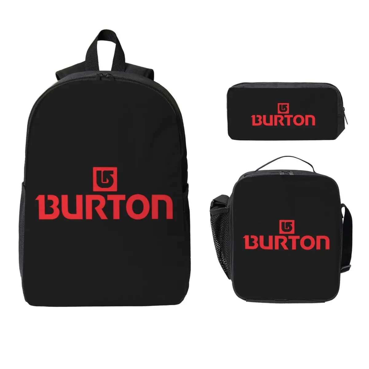 Burton Snowboard Sportive Backpack Student Boy Girls BookBag School Bag Laptop Shoulder Bags 3ps Insulated Lunch Bag Pencil Case