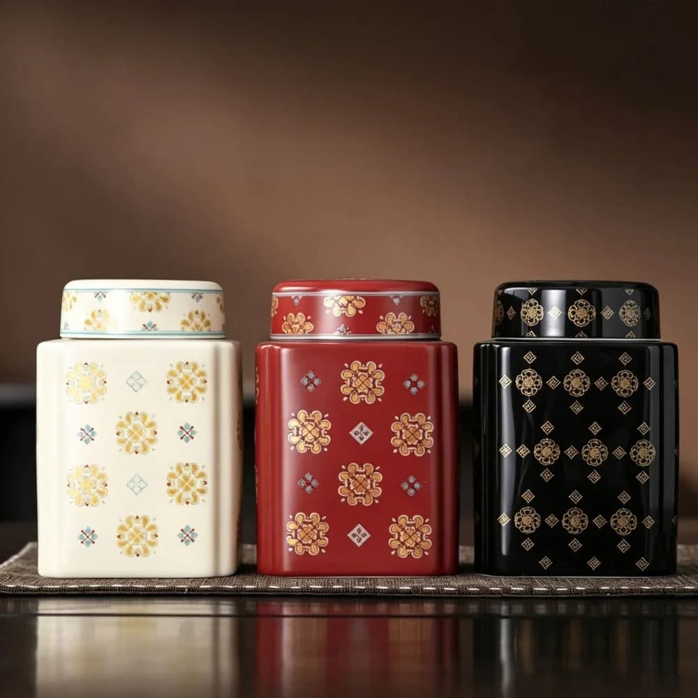 Luxury Floral Gilded Pet Remembrance Urn, Sealed Moisture Proof Storage Vase for Tiny Pet Feather, Claw & Ashes Home Decor