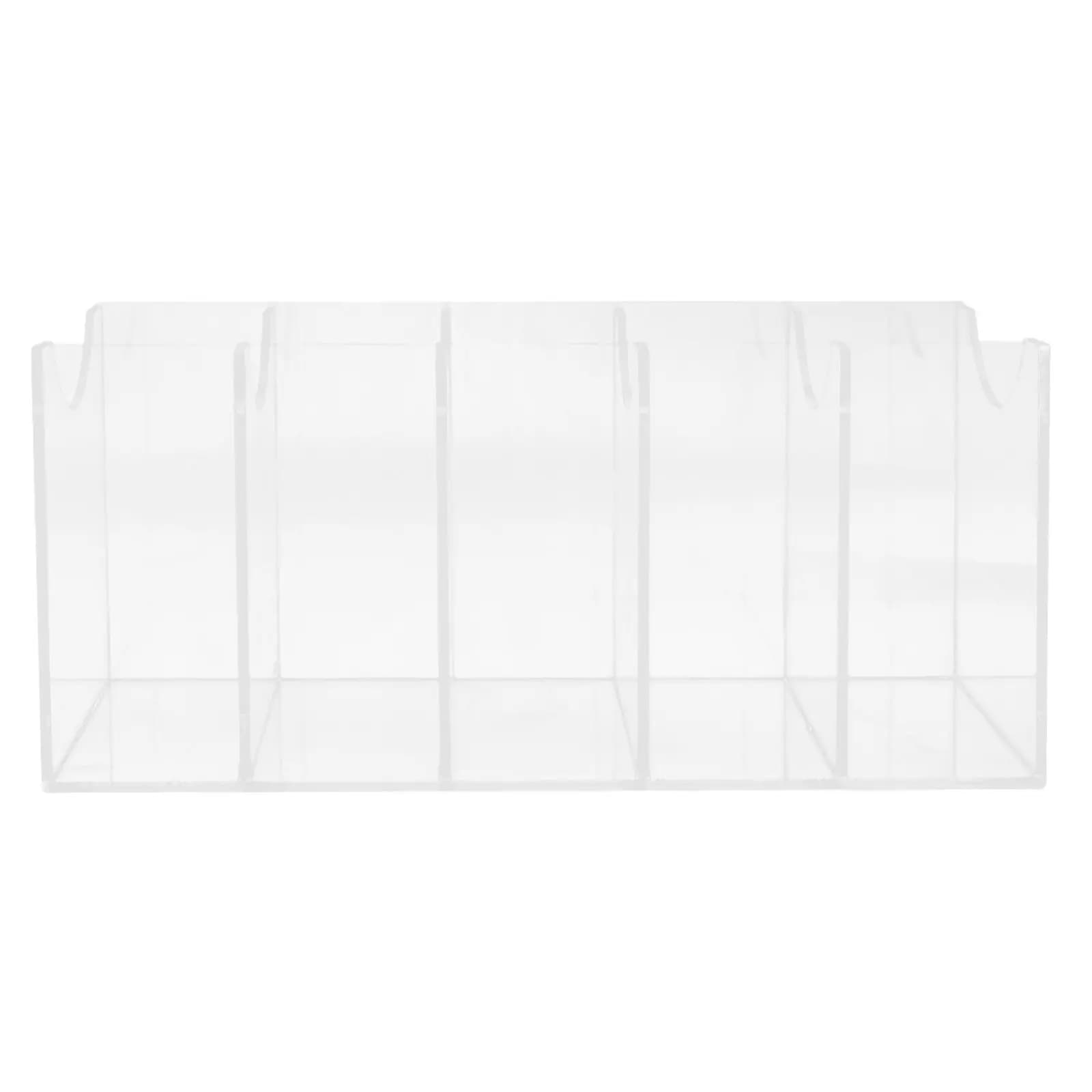 Clear 5-Slot Acrylic Belt Organizer Storage Box for Closet Belt Holder Tie Display Organizer Rack for Men Women Accessories
