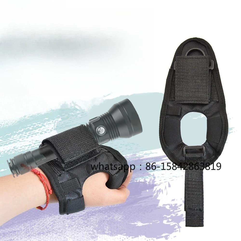 Custodia Protettiva Antiscivolo per Torcia Subacquea con Cinturino da Polso in Velcro per Illuminazione Esterna e Attrezzatura Subacquea