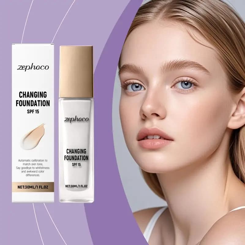 Fondotinta Leggero SPF 15 30ml, Trucco Liquido per Pelle Chiara e Media, Idratazione con Acido Ialuronico per Look da Ufficio