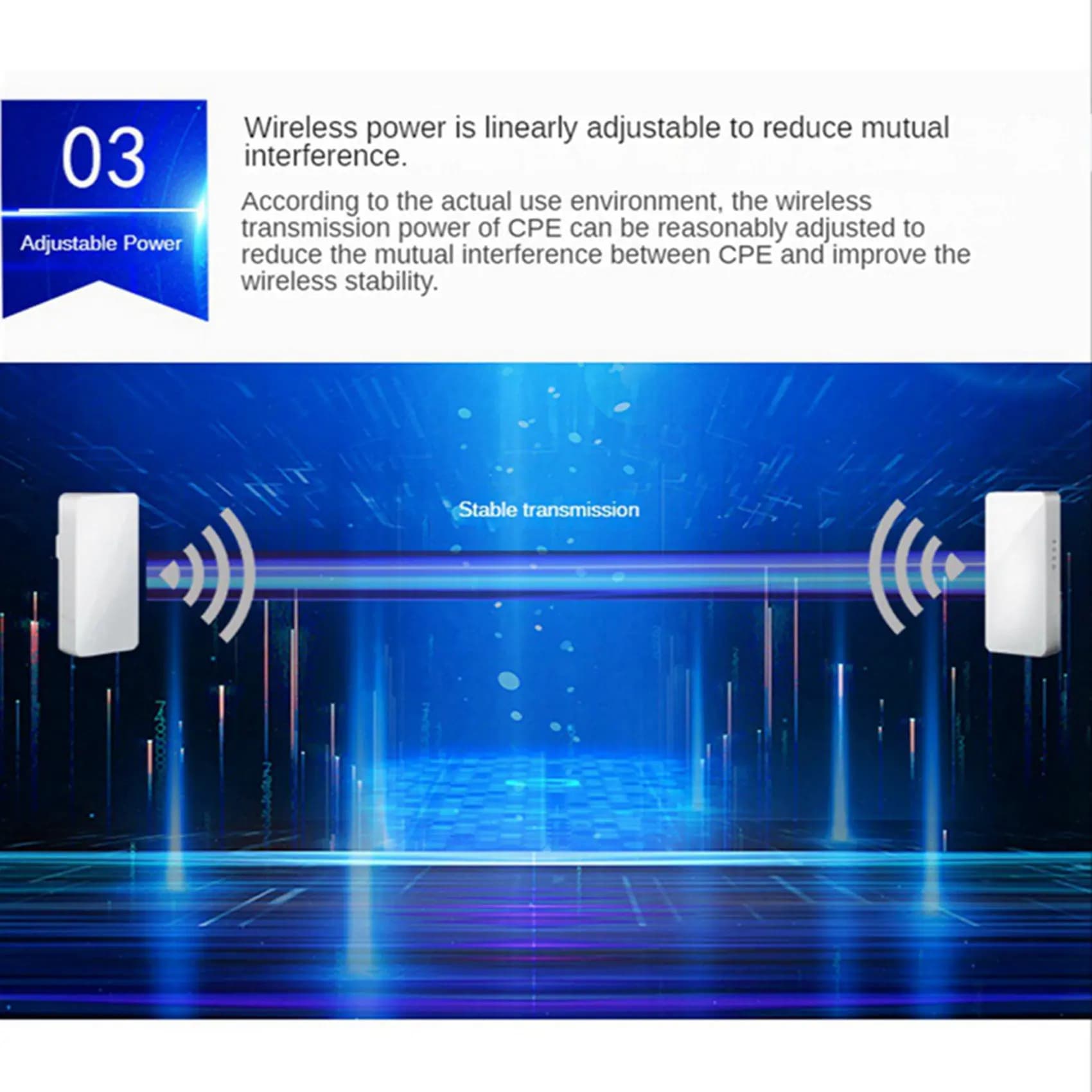 Superior-Set di 6 Router WiFi da Esterno 2.4G 300Mbps, Ripetitore WiFi, Bridge Wireless, Router a Lungo Raggio 1KM, Extender WiFi 24V POE con Spina EU