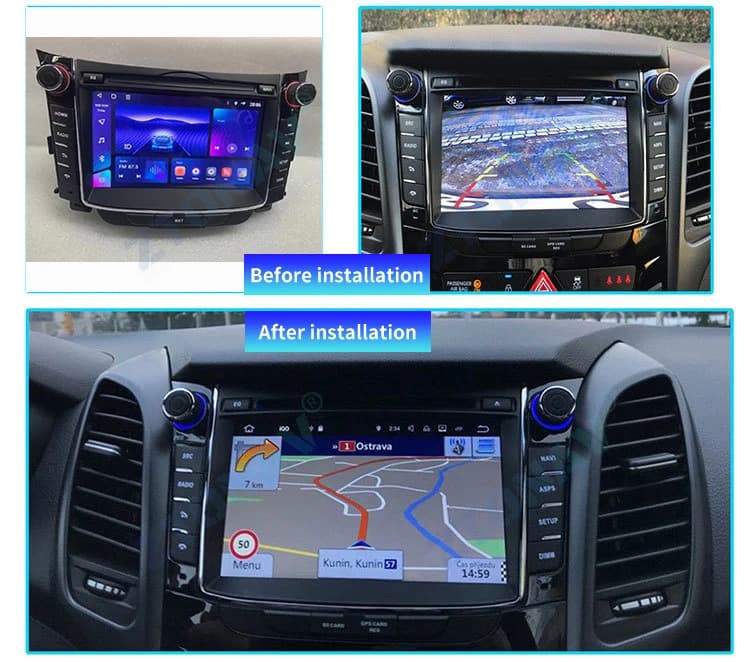Android Radio Per Hyundai i30 GD Elantra GT Auto Stereo GPS Multimedia Schermo di Navigazione Carplay 2011 2012 2013 2014 - 2017