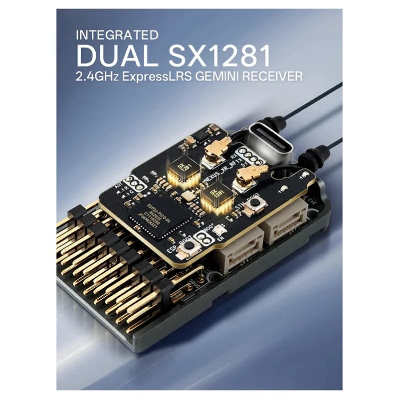 Nuovo -XR Controllore di volo per elicottero ICM42688P 6- MEMS Integrato 2.4GHz ELRS RX per RC Elicottero ad ala fissa-ABWO