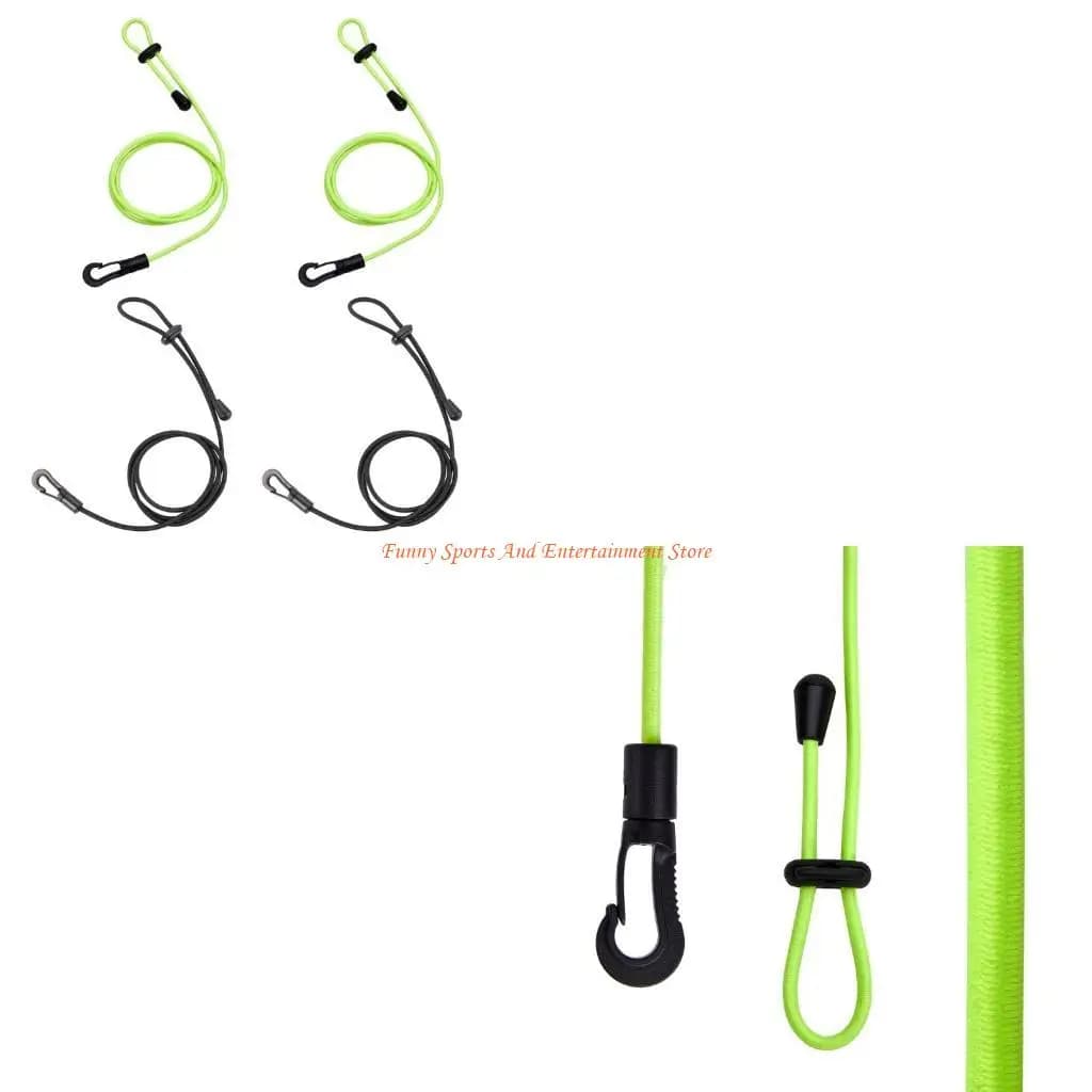 C4DE Guinzaglio per pagaia per kayak, set corde elastiche Paracord per pagaia per canoa regolabile con asta sicurezza