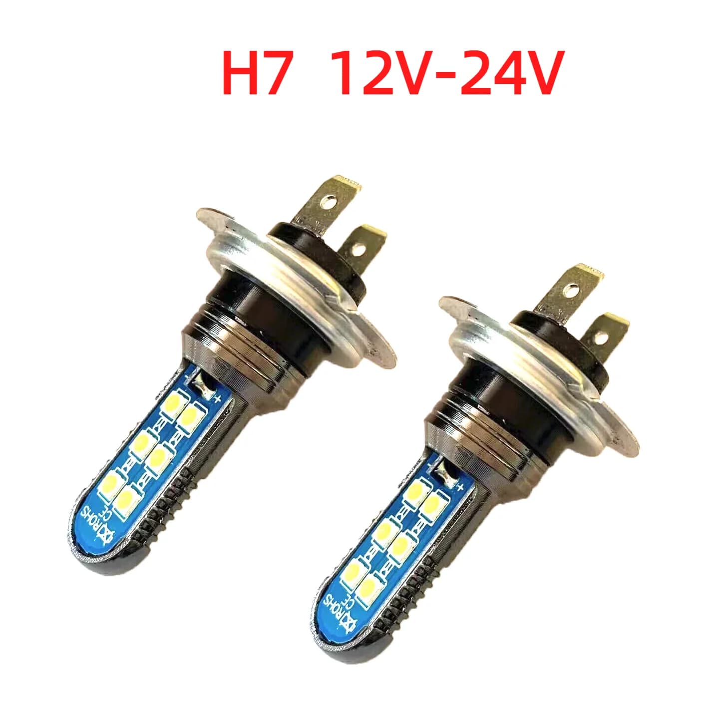 2PCS Fendinebbia super luminoso H7 6000K bianco auto camion moto lampadina a LED 12V24V Fendinebbia anteriori