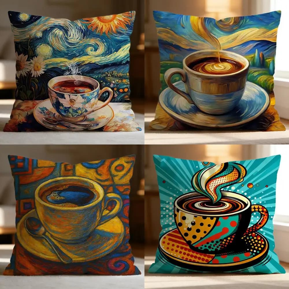 Fodera per cuscino con motivo artistico creativo di tendenza, morbida e lavabile, multiuso per divano, letto, viaggi e ufficio