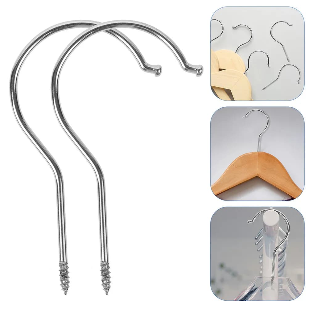 20 Pezzi Ganci Appendiabiti in Plastica Spessi con Clip, Ganci Lunghi e Piatti per Vestiti, Gonne, Sciarpe, Organizzazione Armadio Casa e Viaggio