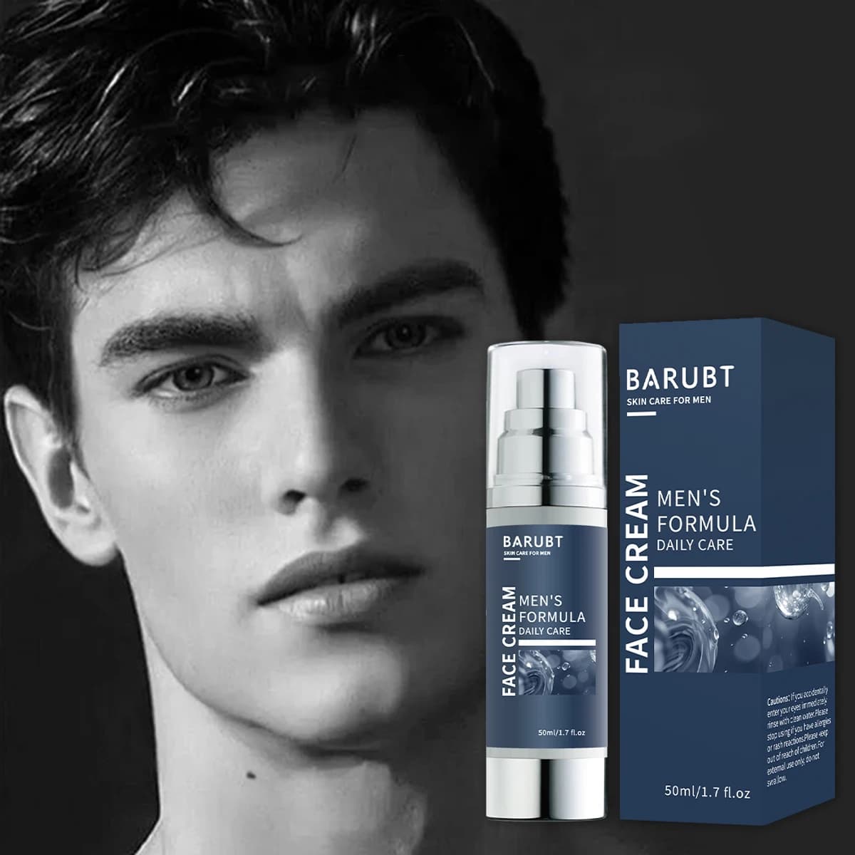 BARUBT Men's Moisturizing Cream 50ml Hydrating Moisturizing Skin Care Face Cream Hydrating Man Autumn and Winter