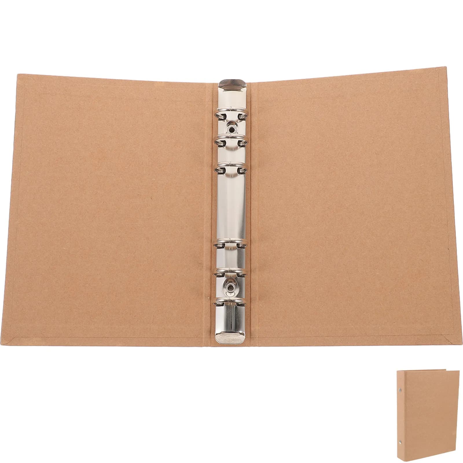 Vintage Kraft Paper Notebook Shell A6 Binder Cover Heavy Duty Sturdy Protective Cover for Planner Journal Sketchbook Study Notes