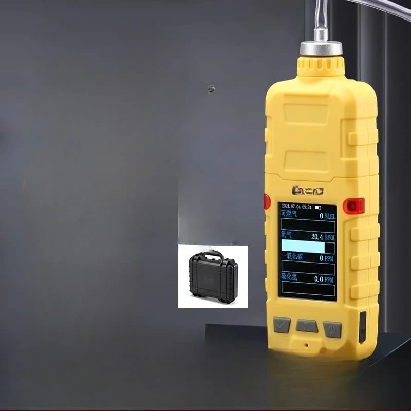 Rilevatore di gas quattro in uno con aspirazione della pompa, ossigeno combustibile, monossido di carbonio, solforuro di idrogeno, rilevatore di spazio limitato