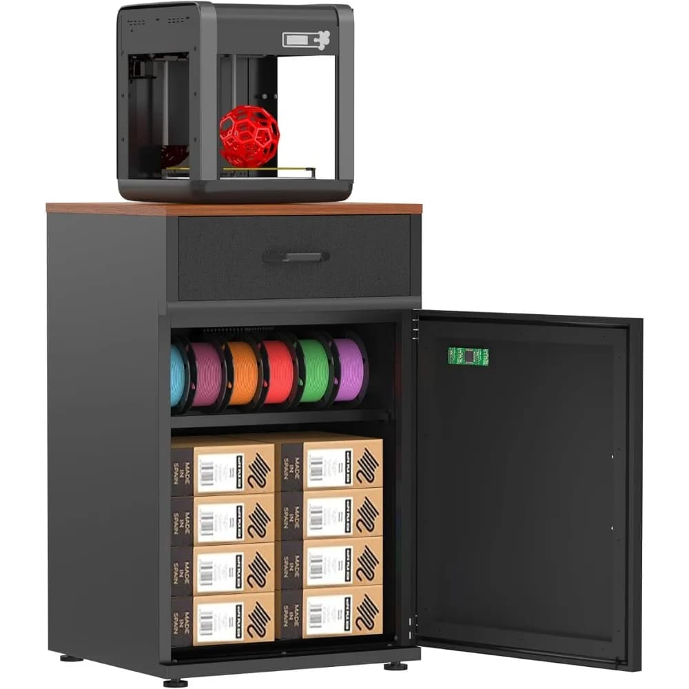 3D Printer Filament Storage Cabinet With Dehumidifier 40 Roll Support for PLA ABS TPU