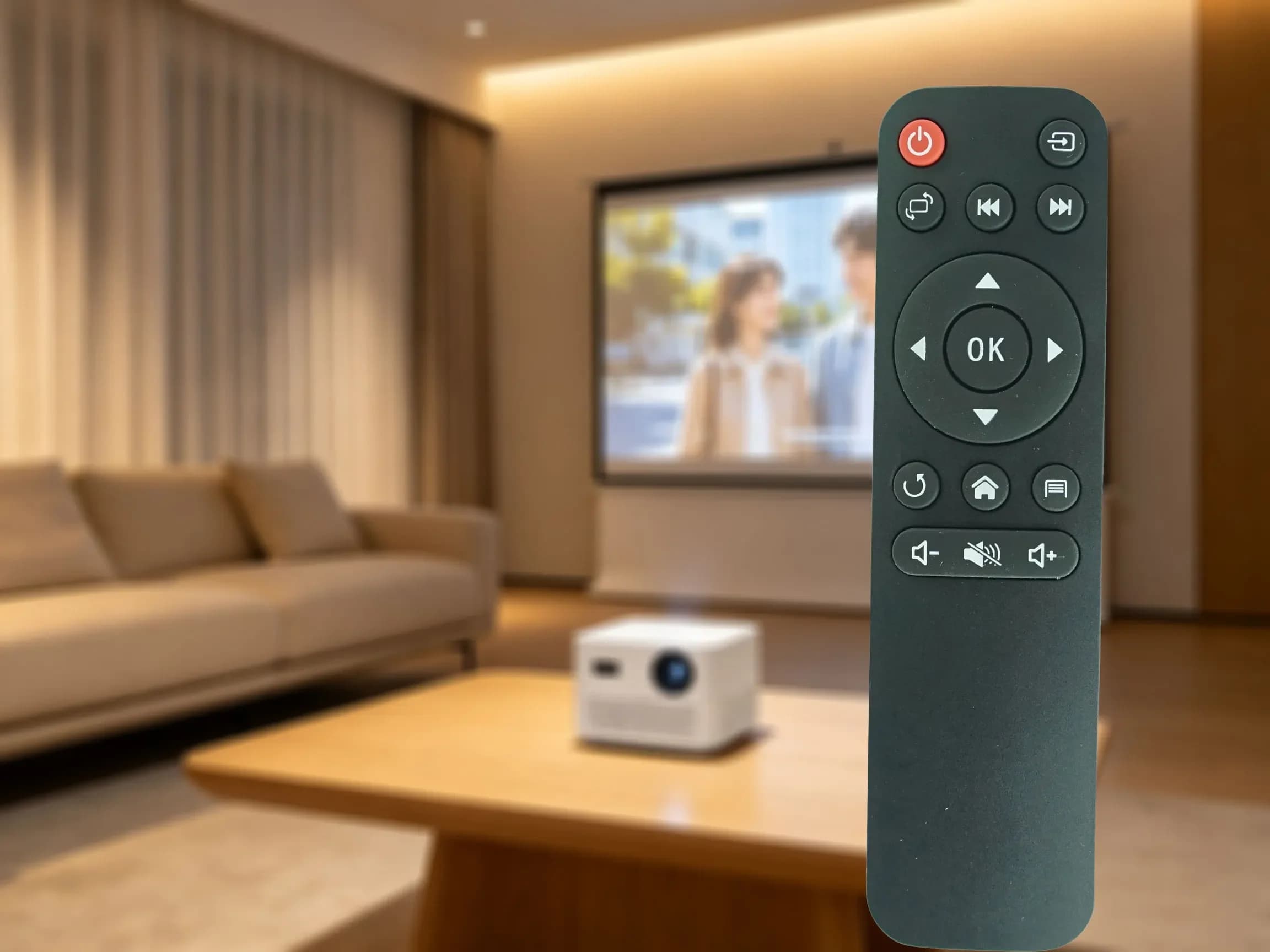 Remote Control For Touyinger RD828 & Toptro X1 X5 X7 B1 & Wimius K7 S26 K1 5G Mini DLP Portable 1080P WiFi Movie Projector