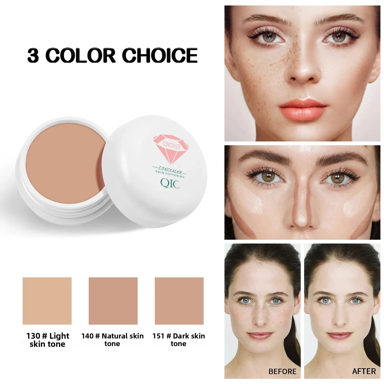 Crema per trucco correttore impermeabile ad alta copertura, tatuaggio duraturo, occhiaie, base per rilassamento, viso cosmetico di bellezza