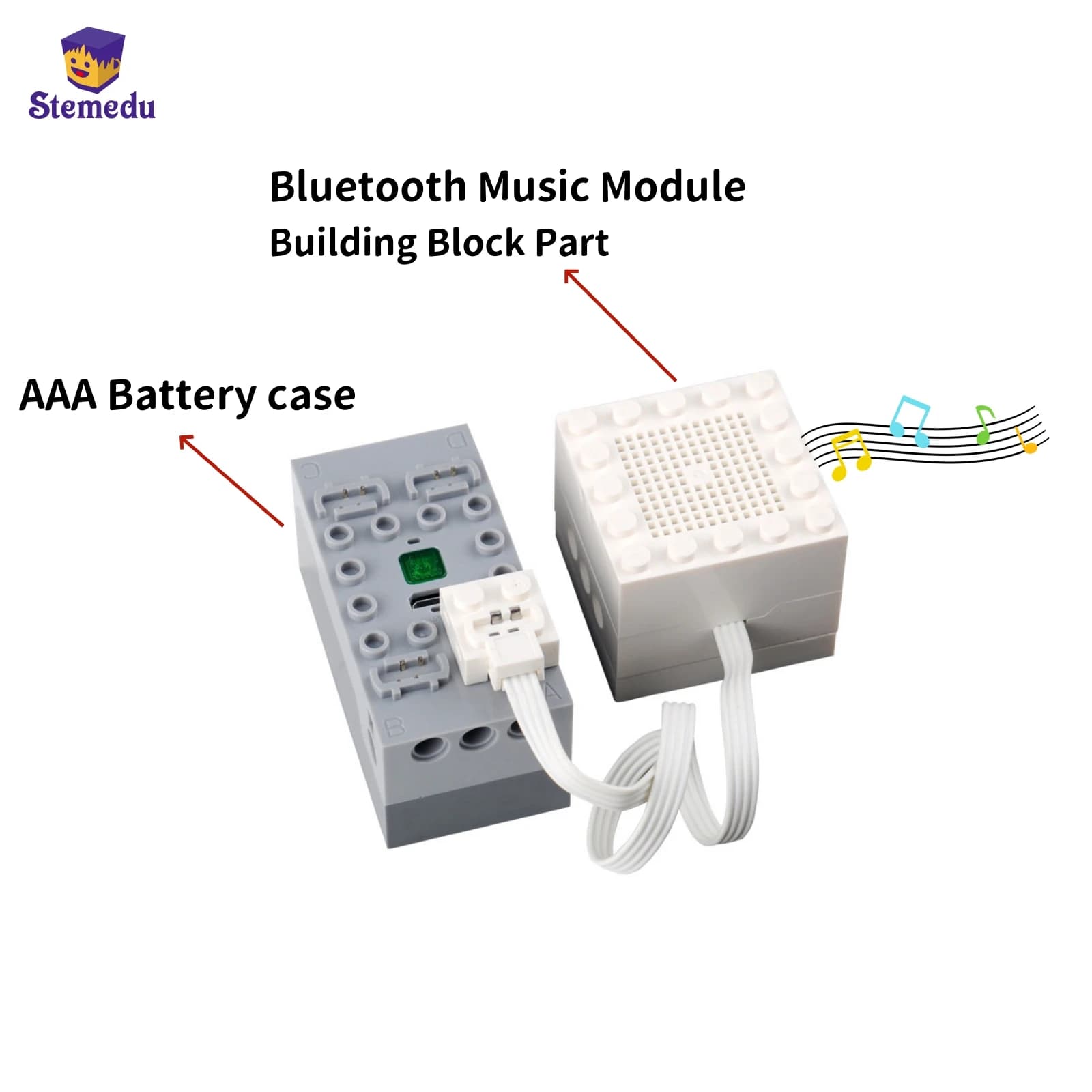 Building Block Altoparlante Bluetooth Modulo audio Musica creativa Giocabile MOC Car Train Car Music Box Modifica compatibile con Legoeds