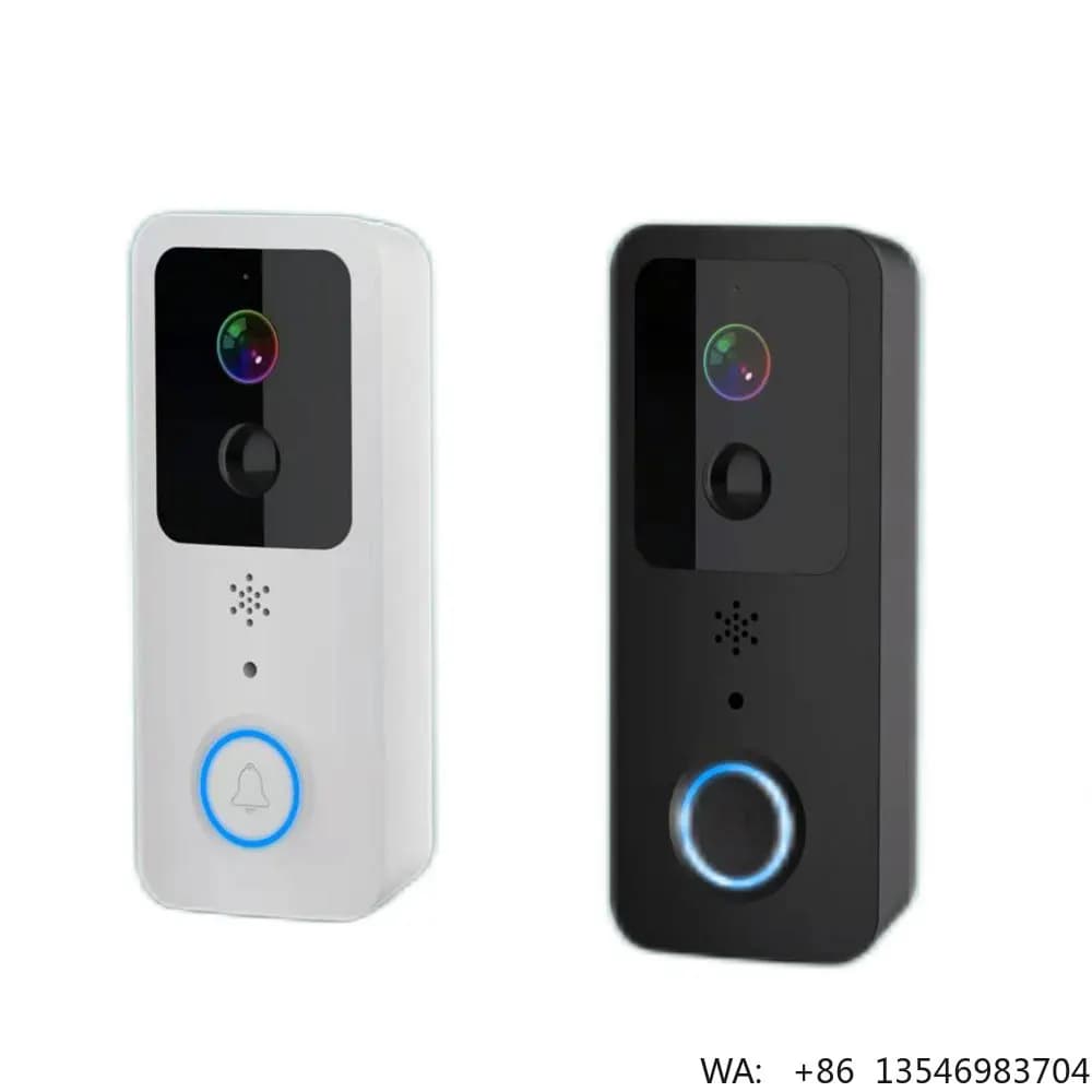 Campanello Video Esterno Tuya Smart 1080P, Telecamera IP65 Impermeabile in Plastica, WiFi, Rilevamento Movimento PIR, Visione Notturna IR, Sicurezza Domestica