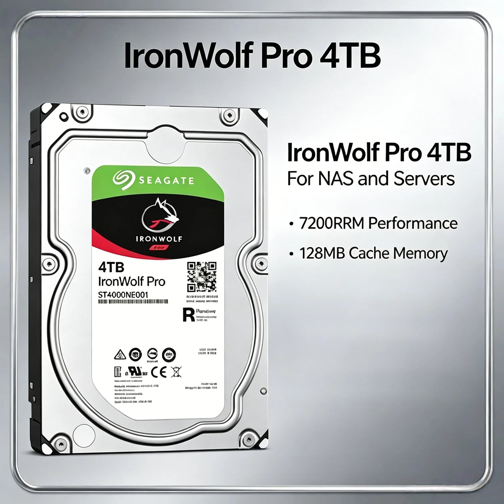 For Seagate ST4000NE001 4TB NAS HDD 3.5 Inch SATA3 6Gb s 7200RPM CMR Network Attached Storage Pro Large Capacity Server Disk