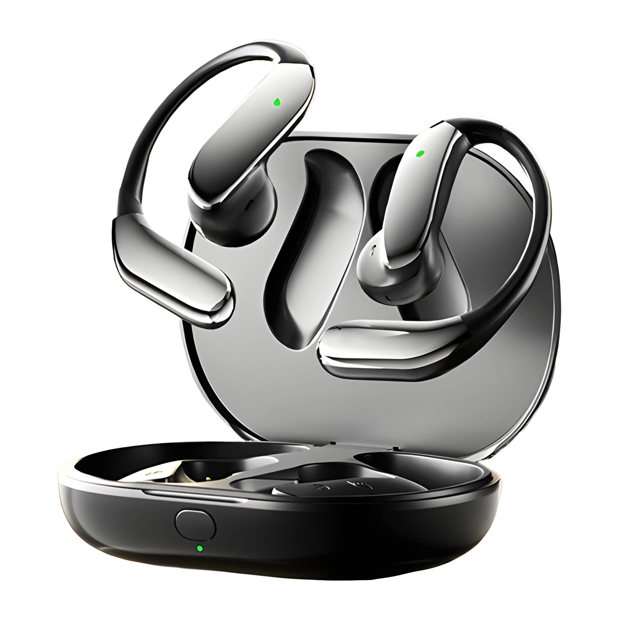 EARDECO Q102 Auricolari con Gancio per Orecchio, Cuffie Bluetooth TWS Wireless, Auricolari da Gioco, Auricolari Sportivi con Controllo Touch e Microfono