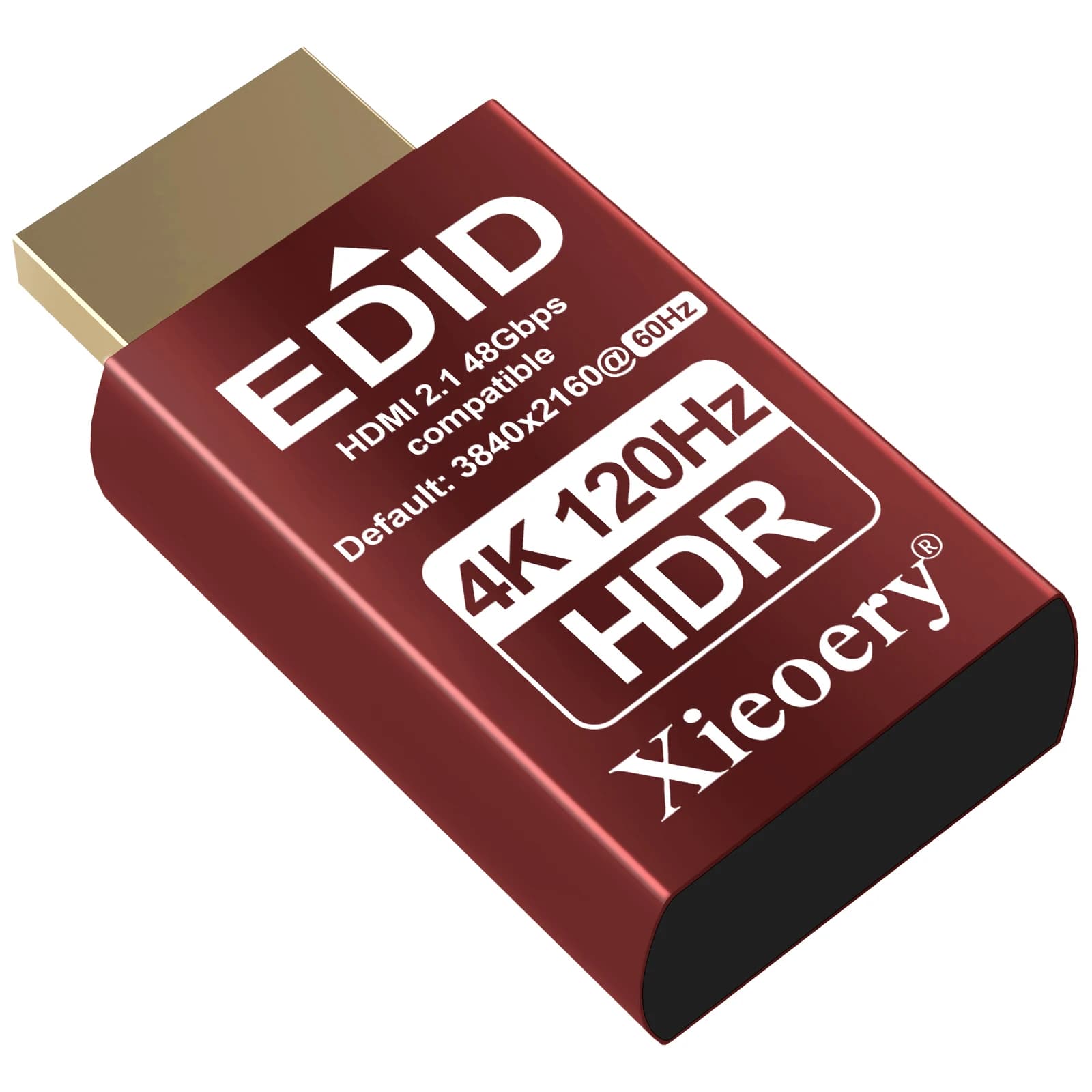 HDMI HDR 4K 120Hz emulator, EDID emulator for PC Headless, Virtual Monitor Adapter (Recommended 3840×2160 60Hz HDR)