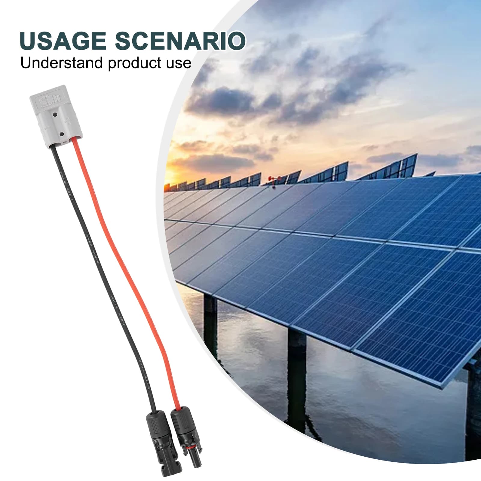 Connettore a Y per Pannello Solare 50A 600V, Adattatore per Cavi 4mm2 12AWG, Costruzione Antipolvere e Pronto per Integrazione Diretta