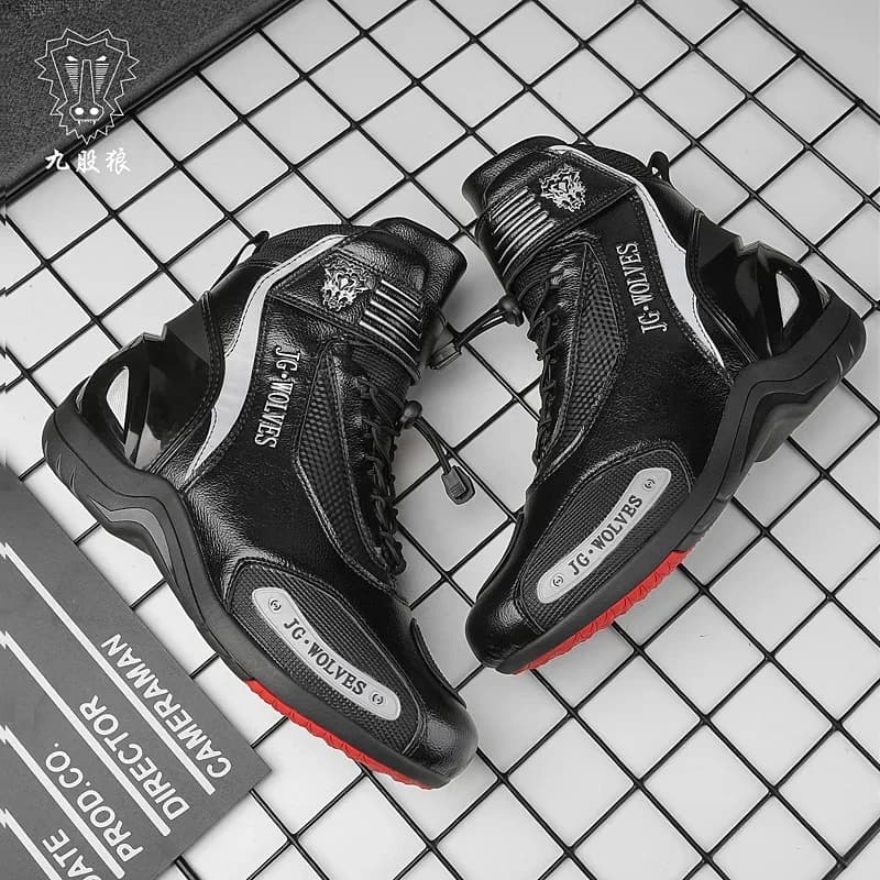 Stivali da moto da uomo stivaletti da viaggio impermeabili da fondo scarpe da ciclismo traspiranti e resistenti all'usura da donna