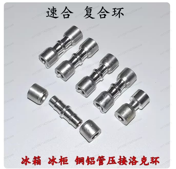 Utensile per Giunzioni Senza Saldatura per Refrigerazione | Anello Composito a Connessione Rapida da 6,35mm per Tubi in Rame/Alluminio (AC/Congelatore)