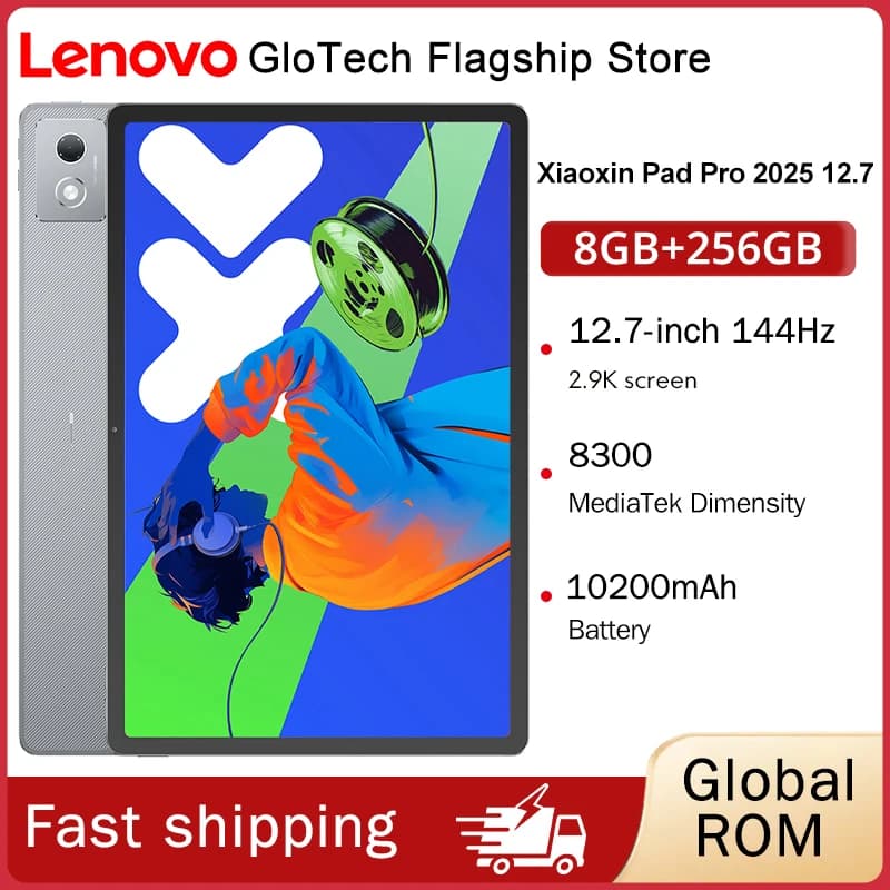 Lenovo Xiaoxin Pad Pro 12.7 inches Tablet Global ROM MTK Dimensity 8300 144Hz LCD display 10200mAh Battery Pad PC