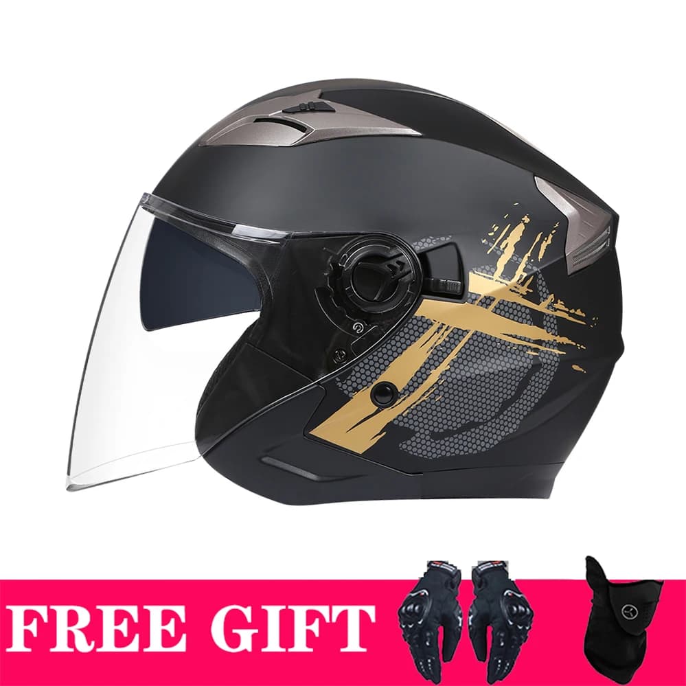 ECE Dot Approved 3/4 Open Face Helmet Motorcycle High Quality Motocross Helmets Cascos Para Moto 3/4 Jet Casque Moto Capacetes