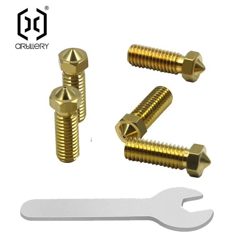 Brass nozzle E3D 0.2/0.4/0.6/0.8mm Tool kit Extruder Print head suitable for 3D Printer artillery SW-X1/SW-X2/Genius Pro