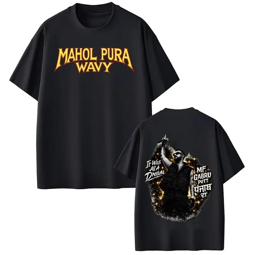 T-Shirt Grafica del Rapper Karan Aujla P-POP Culture Tour 2026, Magliette alla Moda per Uomo e Donna, T-Shirt Harajuku in Puro Cotone