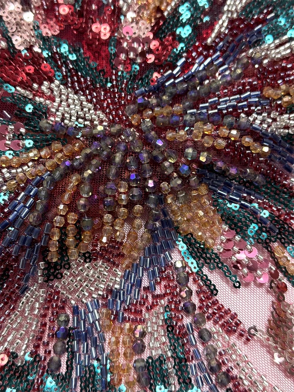 African High-Quality French Heavy Beaded Tulle Lace Fabric with Sequins 2 yards And Pearls for Bridal Dress Nigeria Style 2026