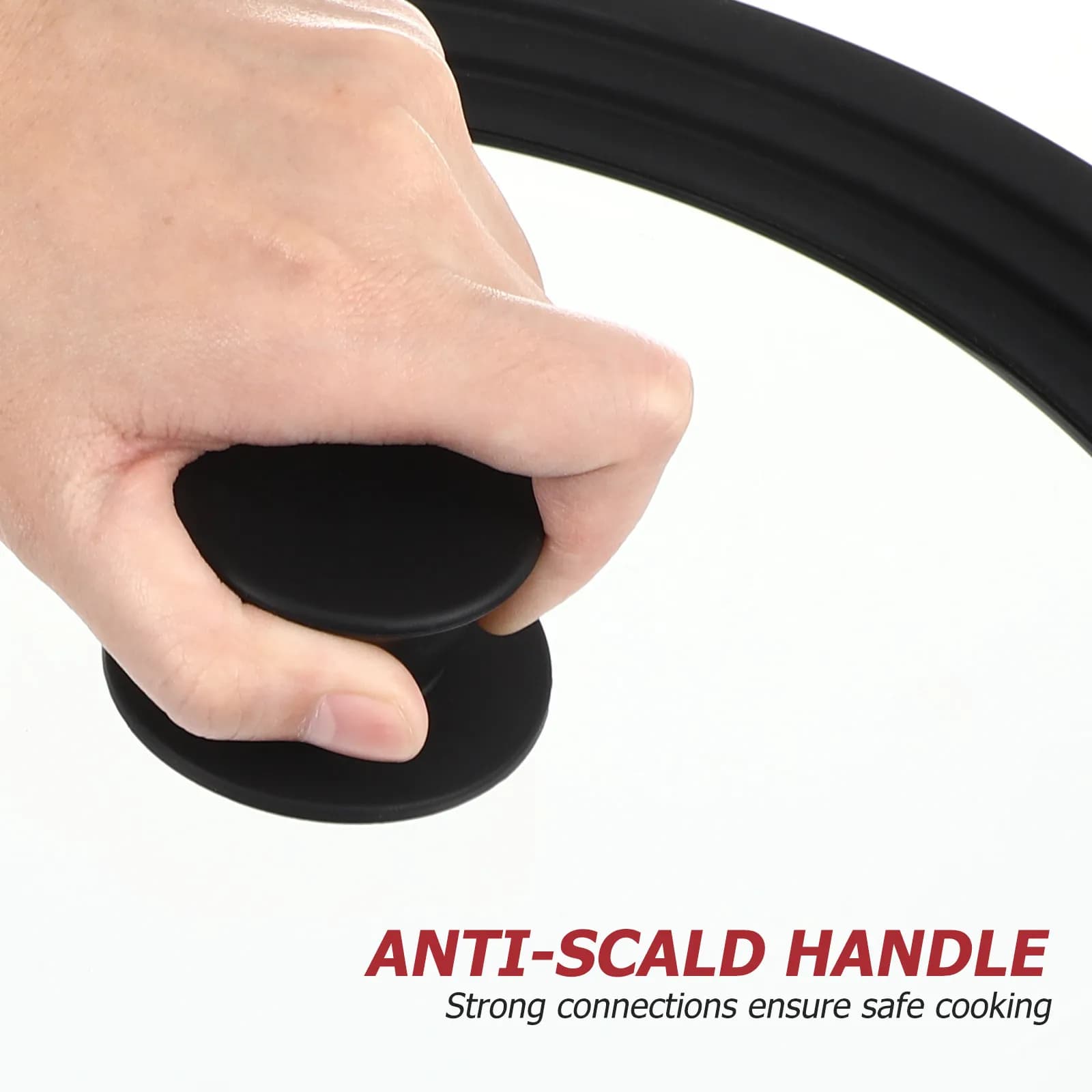 Universal Silicone and Tempered Glass Cover for Pots and Panels, Kitchen Covers Spare Parts