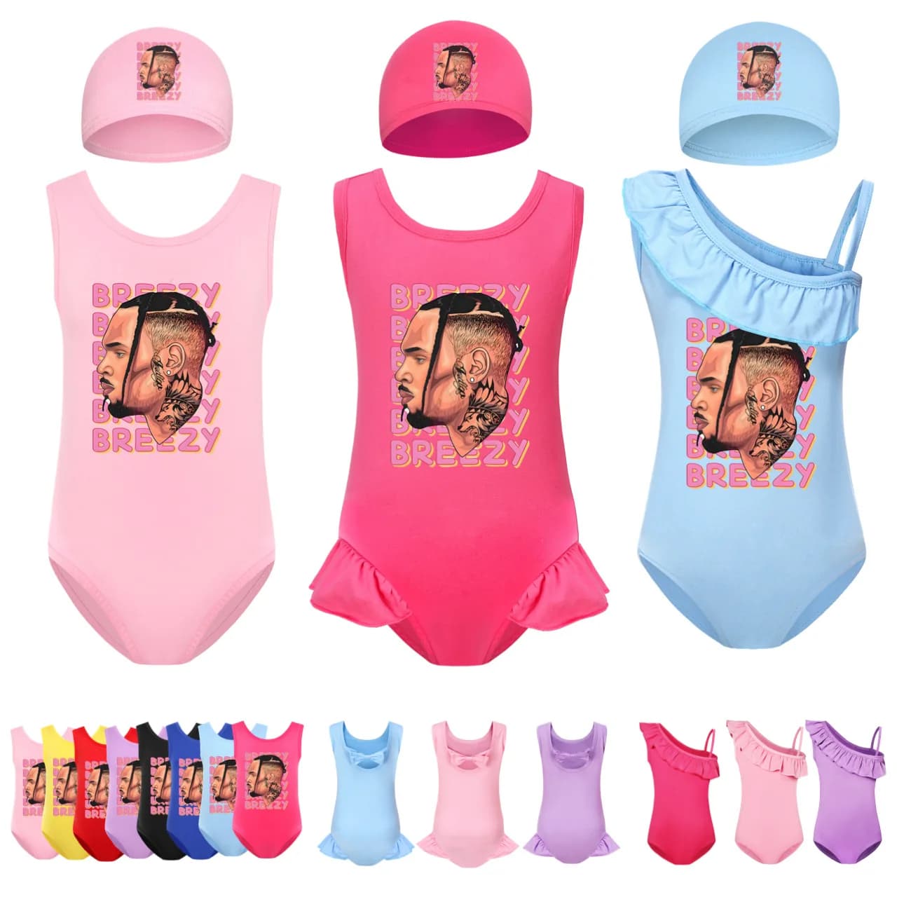 Cute Breezy Cartoon Swimwear Children BeachWear with Hood 2 Pieces Sleeveless Set Swimming Girls Baby Catnap Swimsuit4786