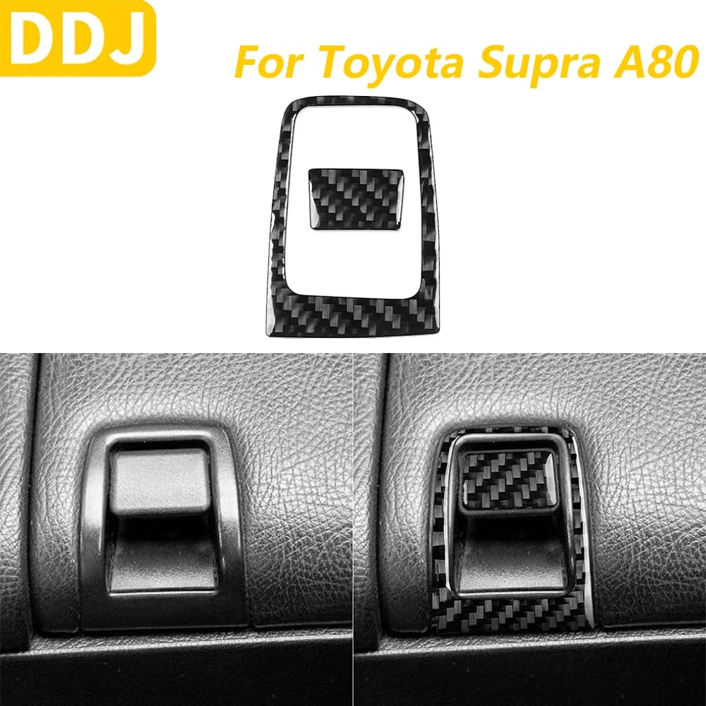 For Toyota Supra MK4 A80 Turbo 1993-1999 Carbon Fiber Central Arm Box Switch Decorative Cover Panel Auto Accessories Wall decal