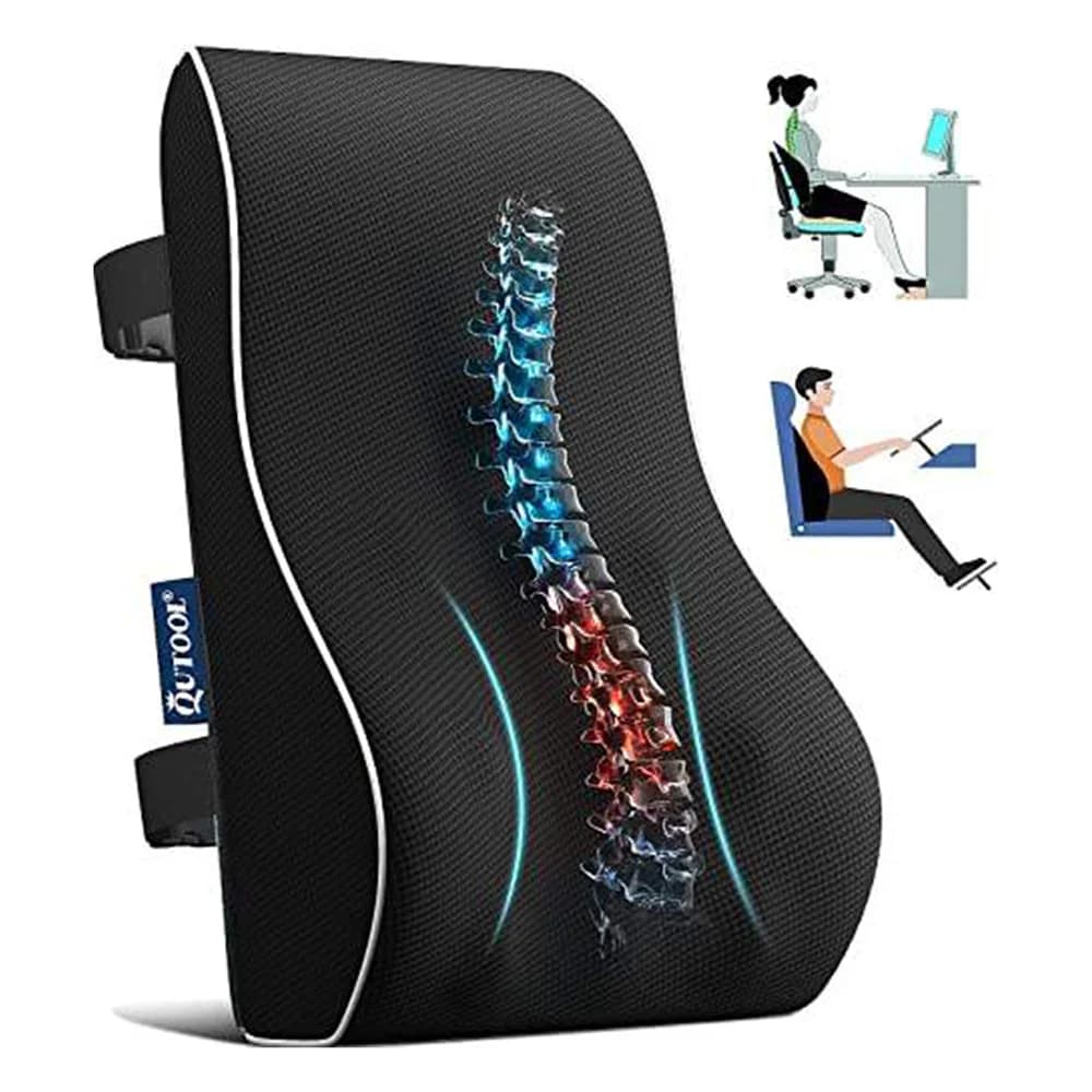 Cuscino di supporto lombare Cuscino in memory foam per alleviare il mal di schiena Cuscino lombare per seggiolino auto adatto per ufficio, casa e auto