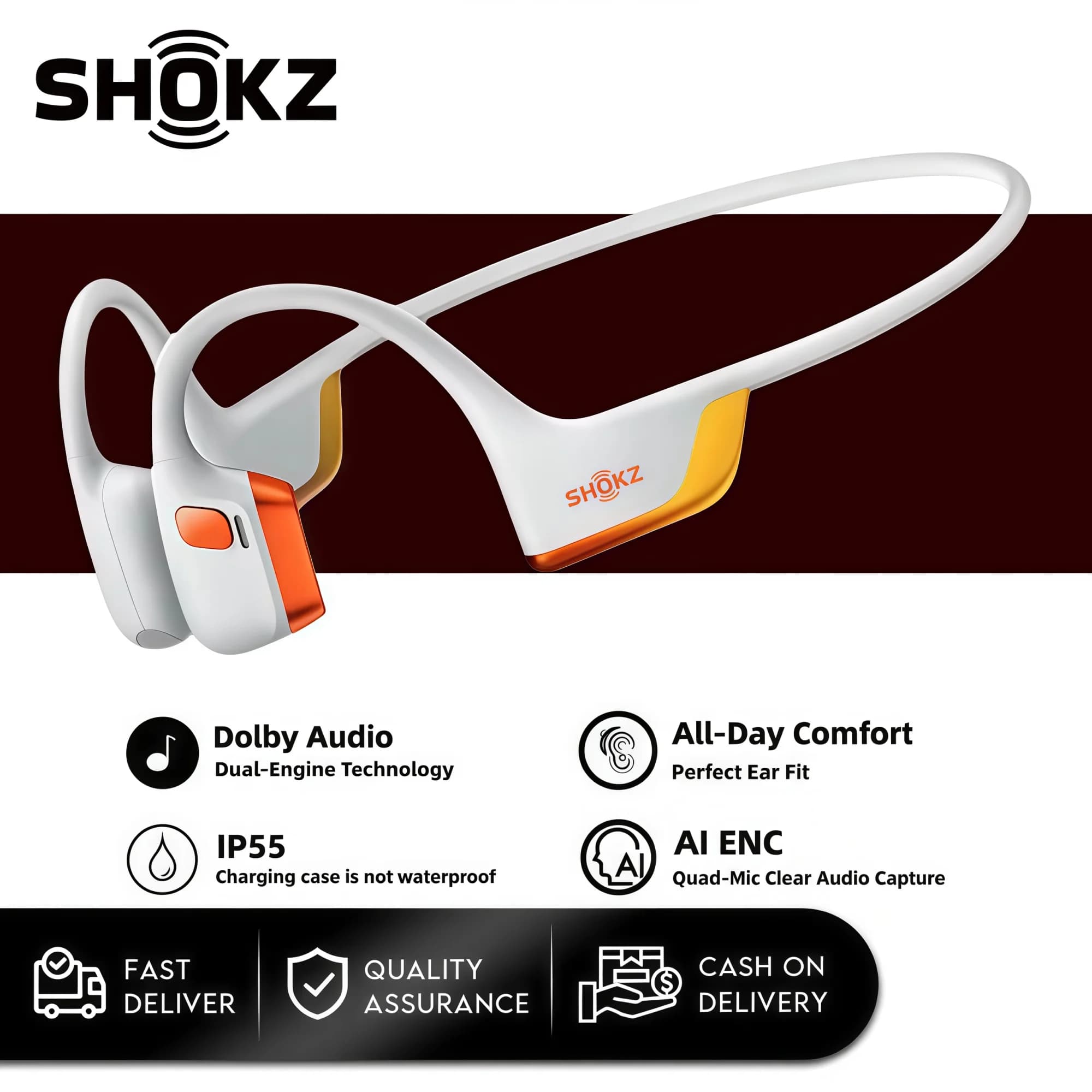 Original SHOKZ OpenRun Pro 2 S820 S821mini Bluetooth Headphones IP55 Waterproof Bone Conduction Open-Ear Music Sports Headset