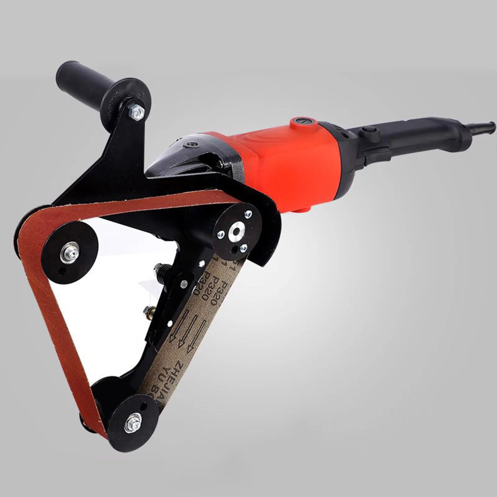 Adattatore per Nastro Abrasivo per Smerigliatrice Angolare in Acciaio Inox, Accessorio per Macchina Levigatrice per Officine Fai-da-Te