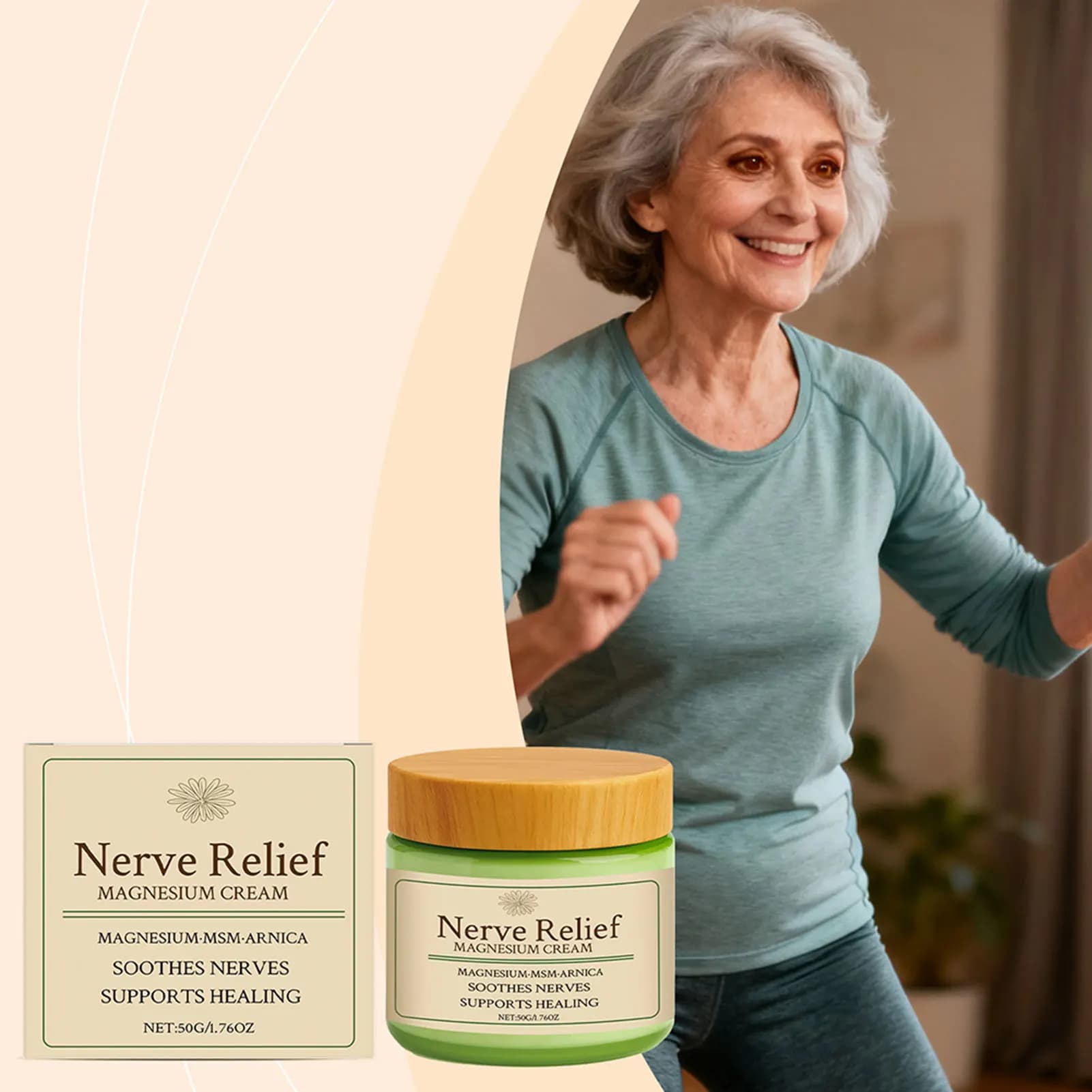 Crema al magnesio e sollievo dai nervi Crema idratante per il massaggio del corpo al ginocchio Sollievo dal disagio muscolare Supporto per il sonno riposante Sollievo per il corpo