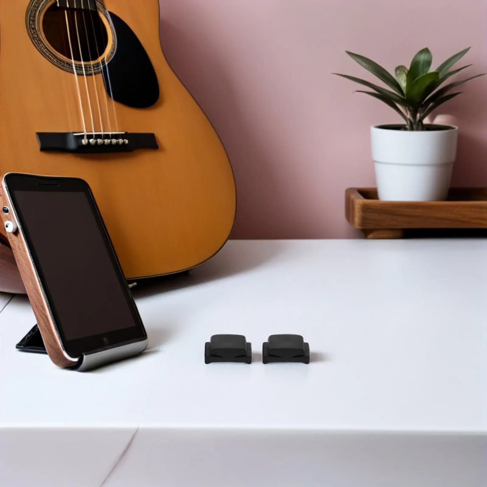 Set di 5 Portaplettro in Gomma Antiscivolo per Chitarra, Clip Portatile per Conservazione Plettri, Organizzatore per Chitarra Acustica, Basso e Ukulele
