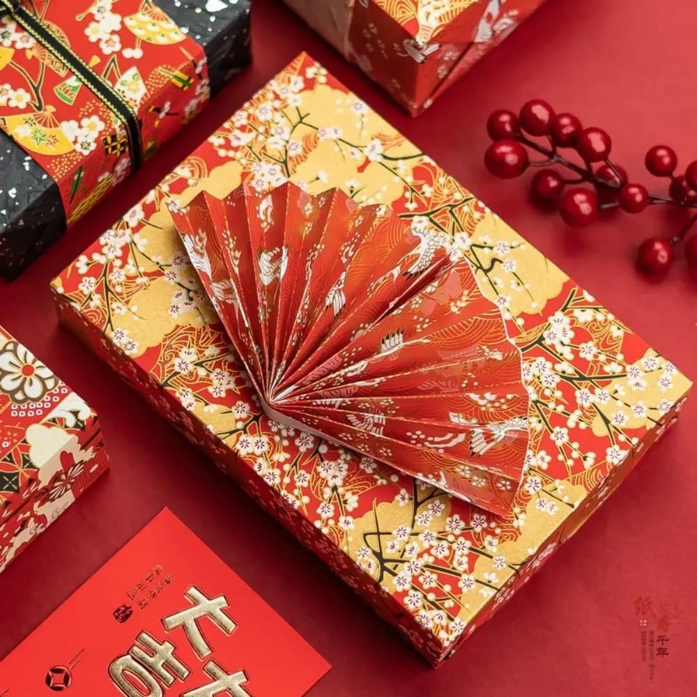 DIY Art Material Japanese Style Gift Wrap Paper Sakura Pattern 42*58cm Craft Paper Paper-cut Origami Paper Paper Cutting