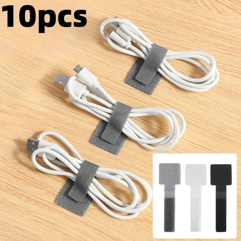 10pcs Reusable Cable Ties Organizer Data Line Protection Storage Gadget Phone Accessories